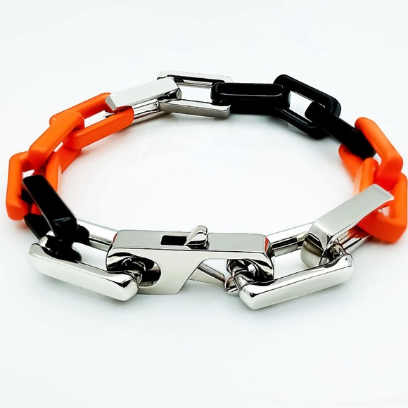 SQUARE CUBAN 2 BRACELET SET 8.27" SOLID STEEL TOUGH
COOL NEW !! - Picture 9 of 11